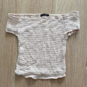 Light pink smocked brandy Melville top